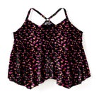 Longer-Length Draped Mesh Racerback Tankini Top image number null