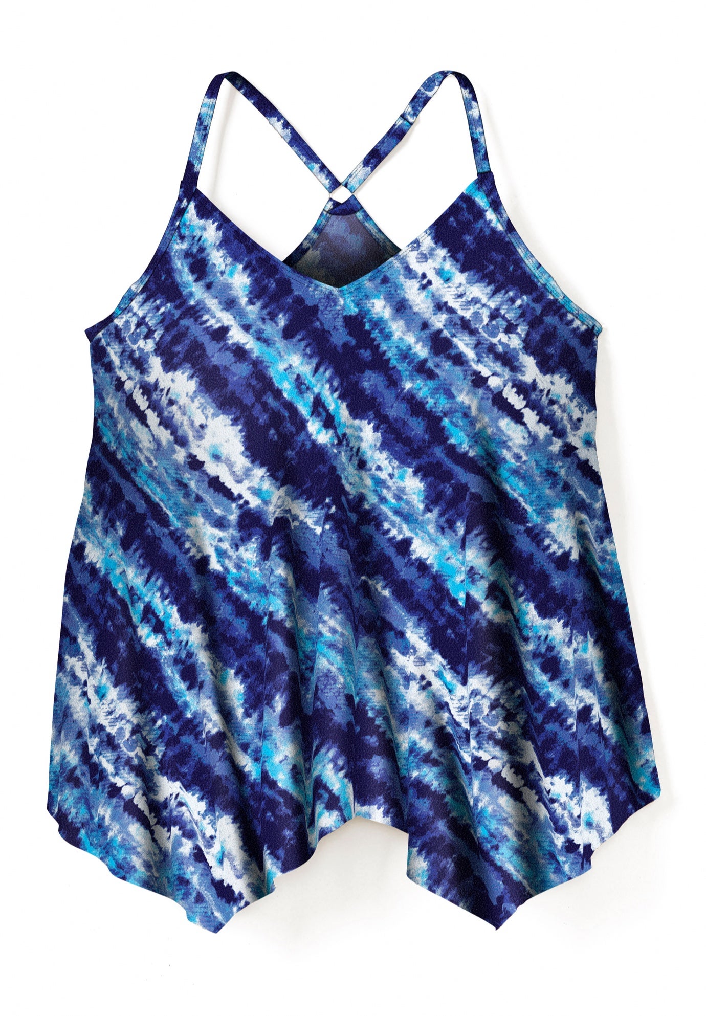 Longer-Length Mesh Tankini Top image number 2
