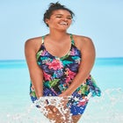 Longer-Length Mesh Tankini Top image number null