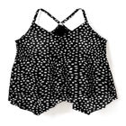 Longer-Length Draped Mesh Racerback Tankini Top image number null