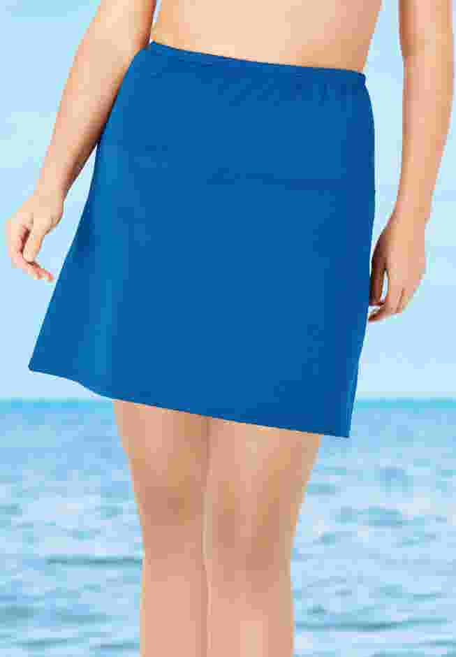 High-Waisted Swim Skirt with Built-In Tummy Control Brief image number 0