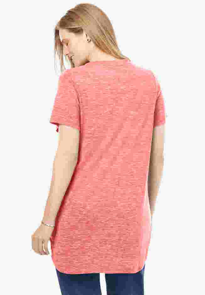 Marled V-Neck Tunic image number 1