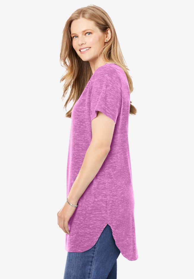 Marled V-Neck Tunic image number 2