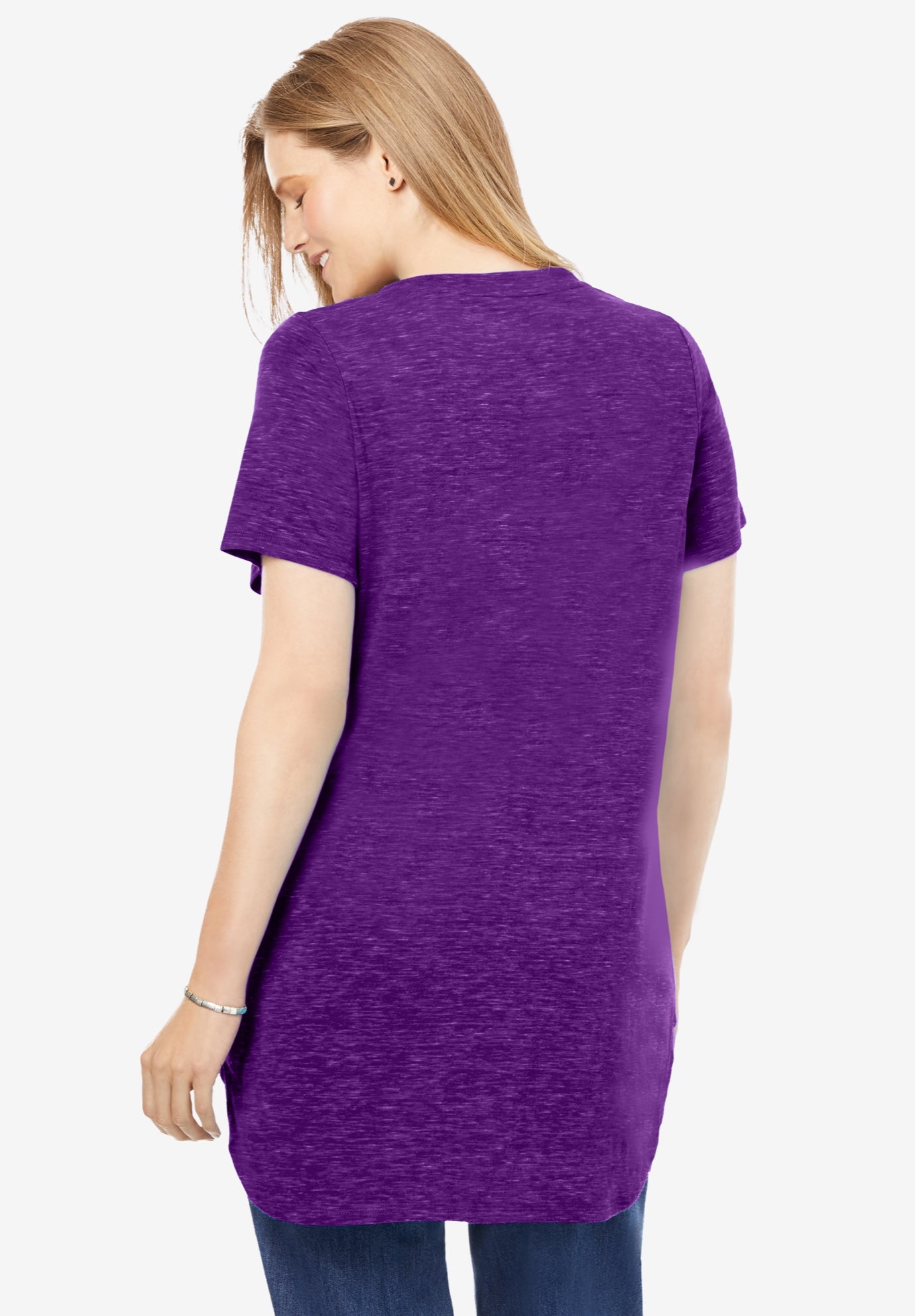 Marled V-Neck Tunic image number 1