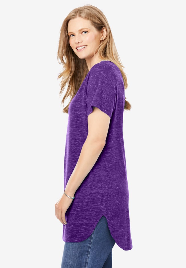 Marled V-Neck Tunic image number 2