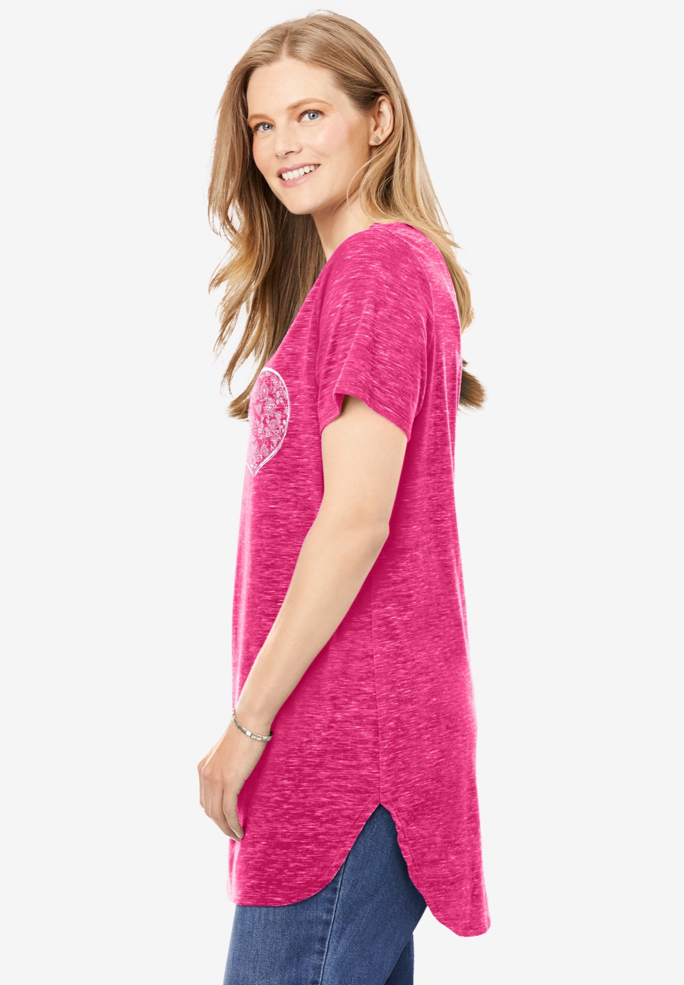 Marled V-Neck Tunic image number 2