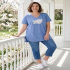 Marled V-Neck Tunic image number null