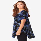 Plus Size Ultra Drape V-Neck Swing Tunic Top image number null