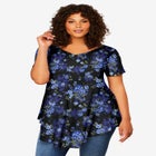 Plus Size Ultra Drape V-Neck Swing Tunic Top image number null