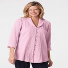 Textured Gauze Tunic with Shawl Collar image number null