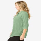 Textured Gauze Tunic with Shawl Collar image number null