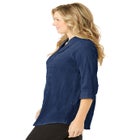 Textured Gauze Tunic with Shawl Collar image number null