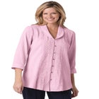 Textured Gauze Tunic with Shawl Collar image number null