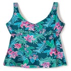 A-Line Flowy V-Neck Tankini Top with Built-In Bra image number null