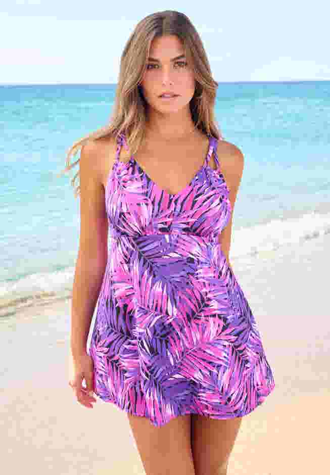 Loop Strap Two-Piece Swim Dress image number 0