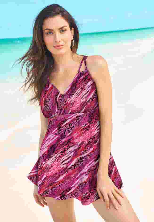Loop Strap Two-Piece Swim Dress image number 0