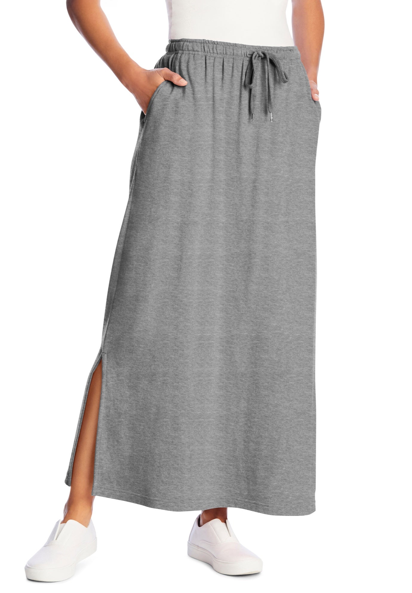 Sport Knit Side-Slit Skirt image number 0