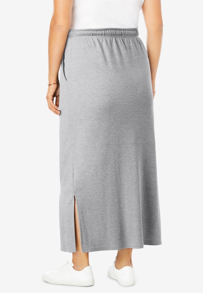 Sport Knit Side-Slit Skirt image number 1