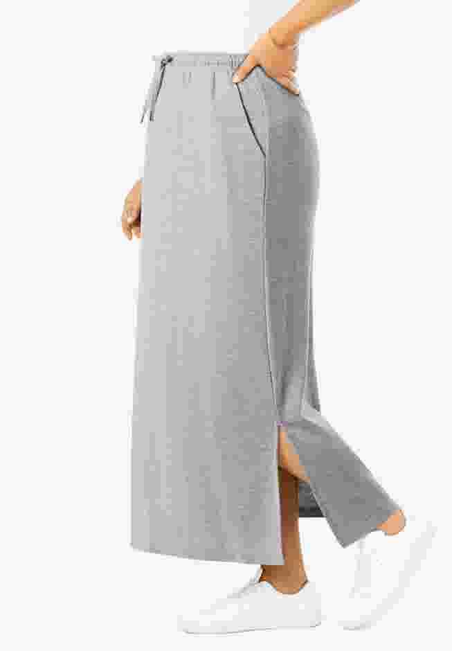 Sport Knit Side-Slit Skirt image number 2