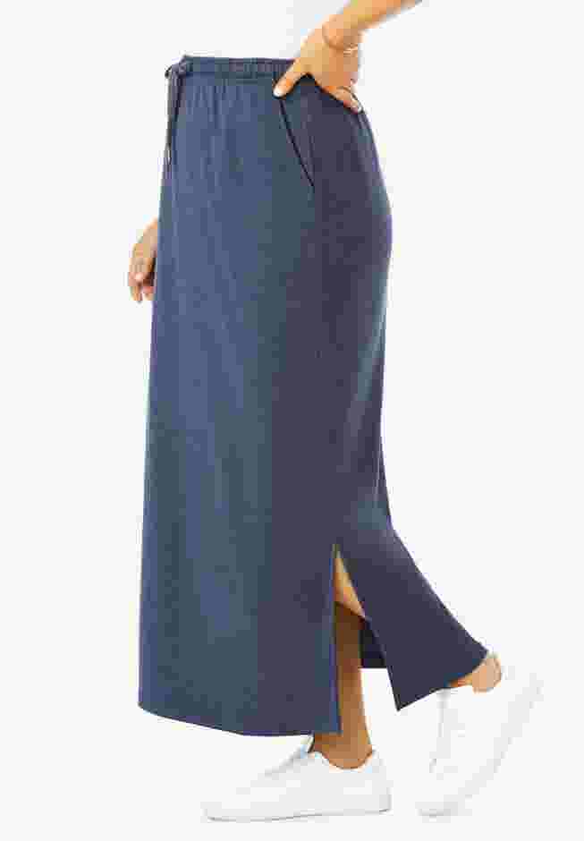Sport Knit Side-Slit Skirt image number 2