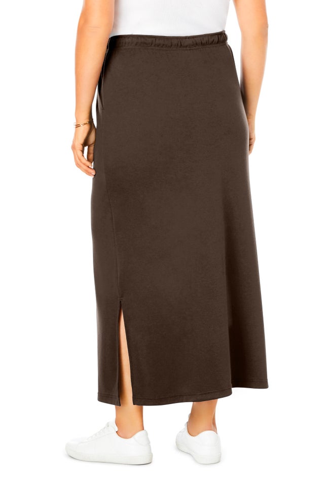 Sport Knit Side-Slit Skirt image number 1