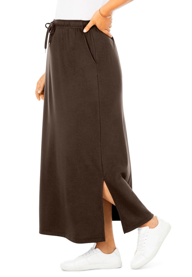 Sport Knit Side-Slit Skirt image number 2