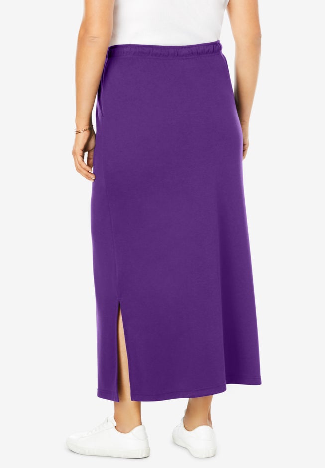 Sport Knit Side-Slit Skirt image number 1