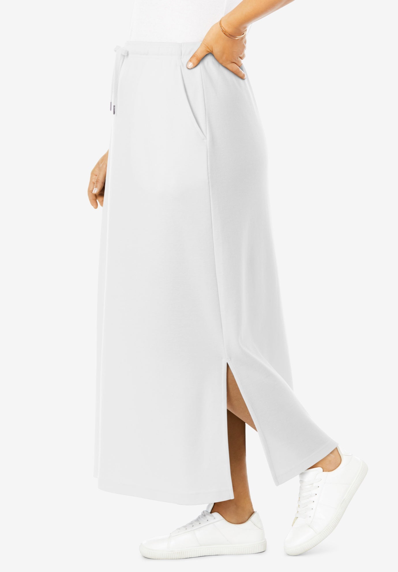 Sport Knit Side-Slit Skirt image number 2