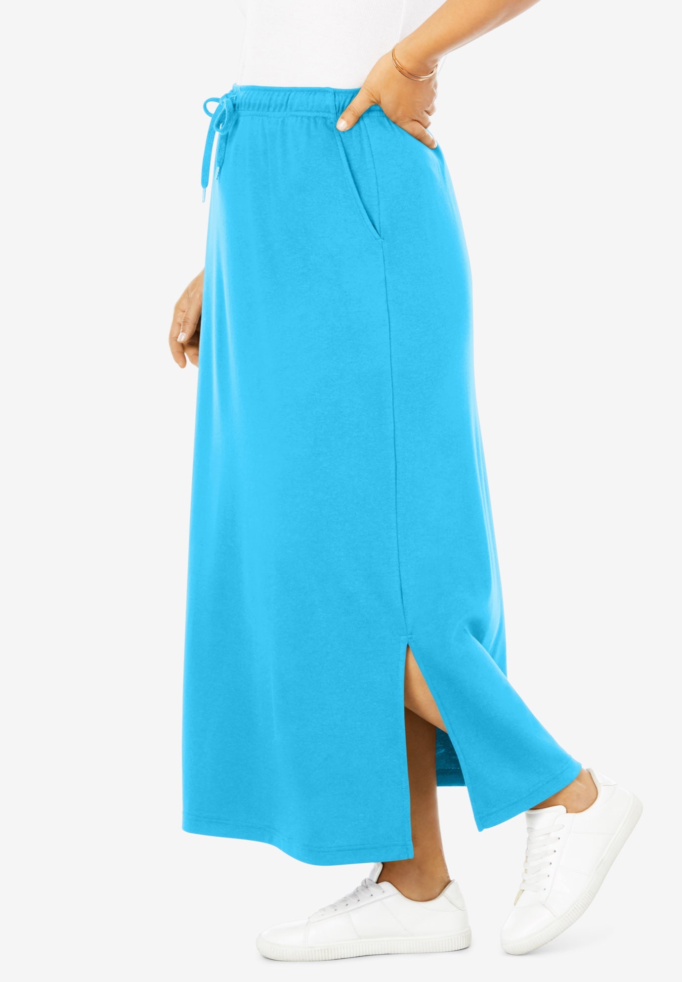 Sport Knit Side-Slit Skirt image number 2