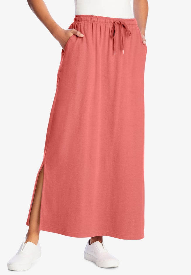 Sport Knit Side-Slit Skirt image number 0