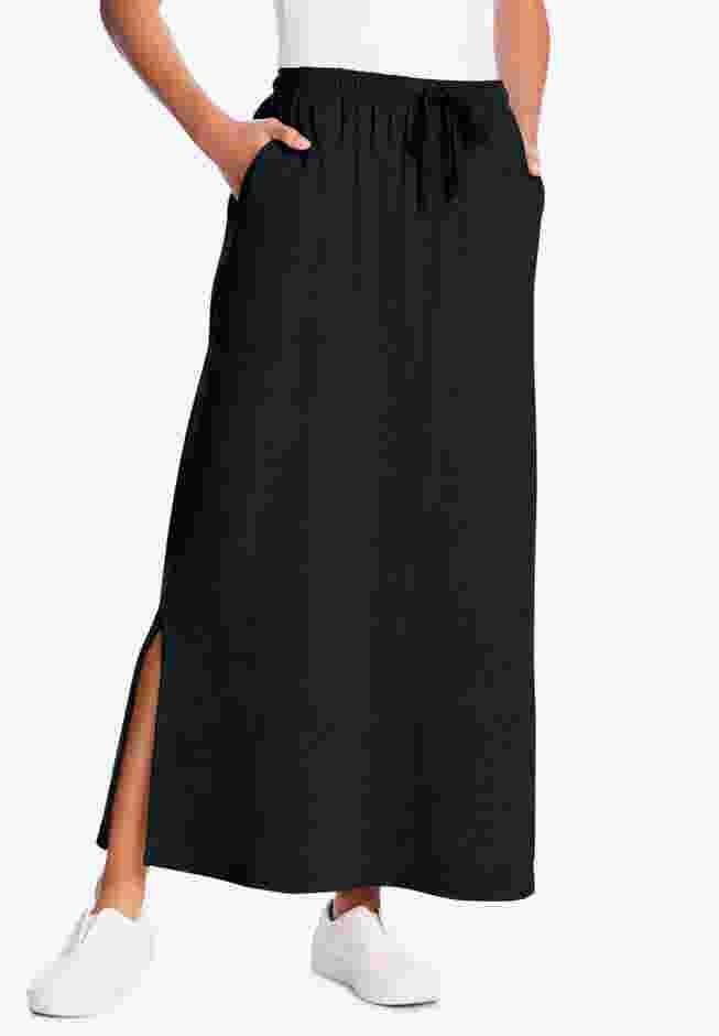 Sport Knit Side-Slit Skirt image number 0