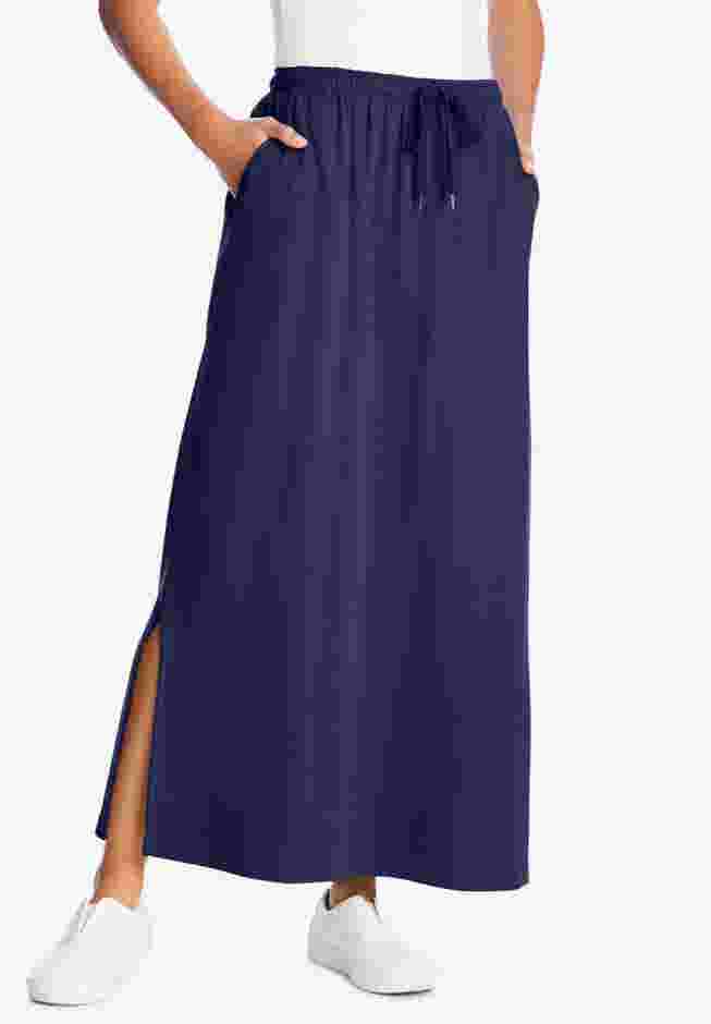 Sport Knit Side-Slit Skirt image number 0