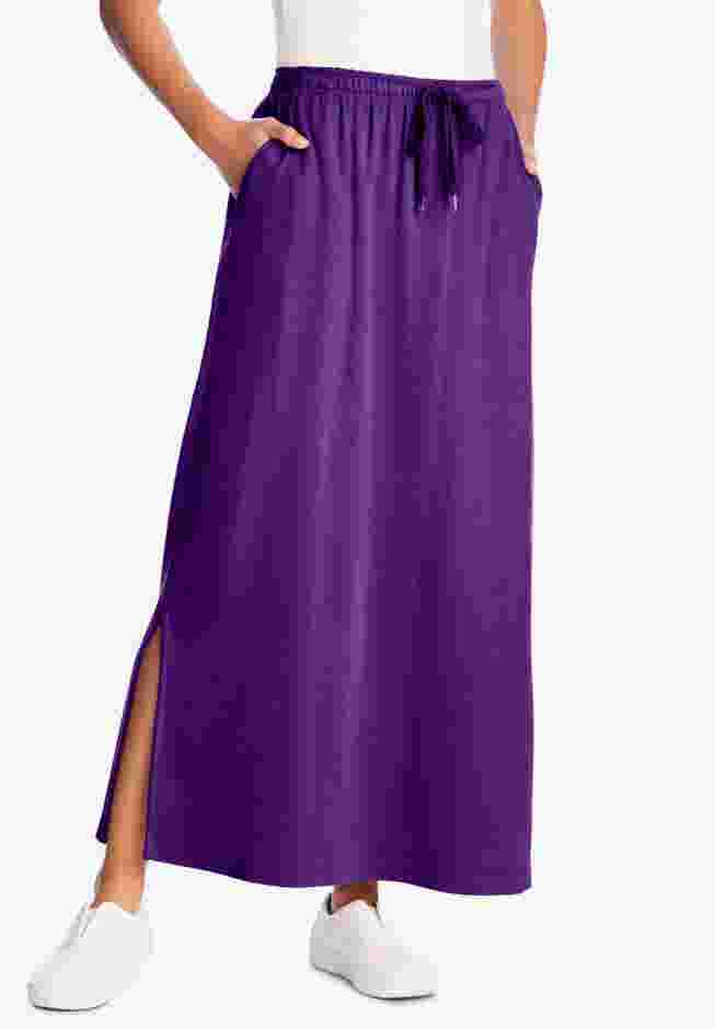 Sport Knit Side-Slit Skirt image number 0