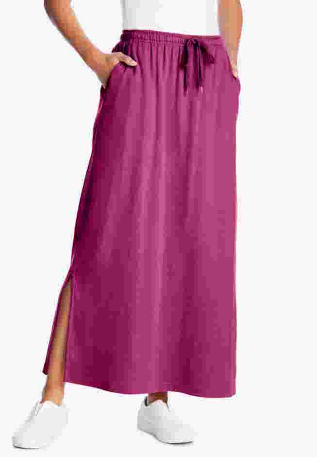 Sport Knit Side-Slit Skirt image number 0