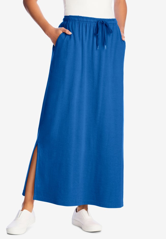 Sport Knit Side-Slit Skirt image number 0