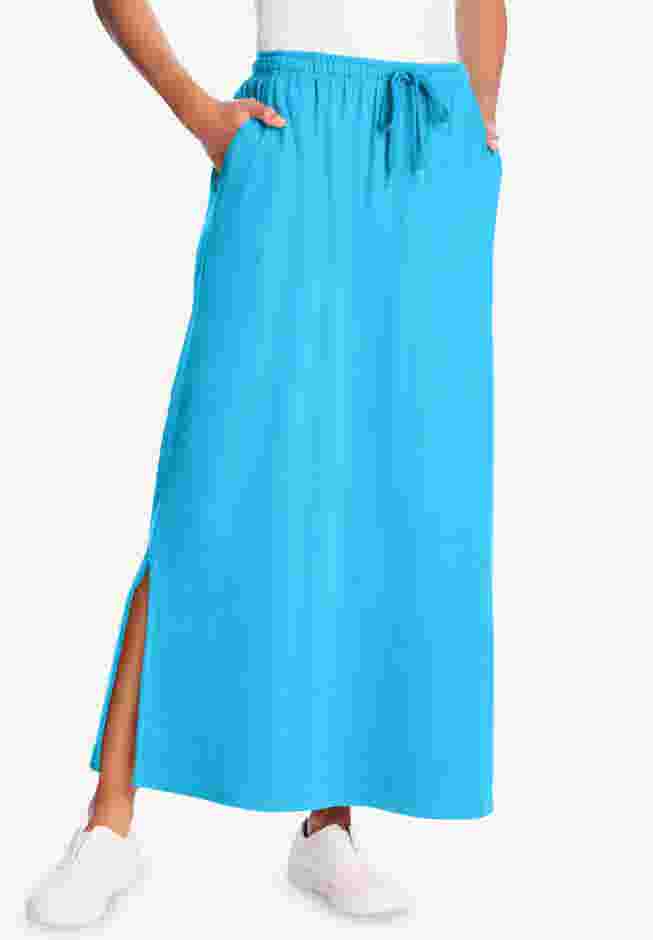 Sport Knit Side-Slit Skirt image number 0