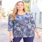 Suprema&reg; 3/4 Sleeve V-Neck Tee image number 0