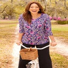 Suprema&reg; 3/4 Sleeve V-Neck Tee image number 0