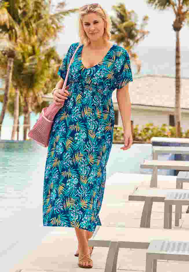 Pack & Go Wrinkle-Resistant Maxi Cover Up Dress image number 0