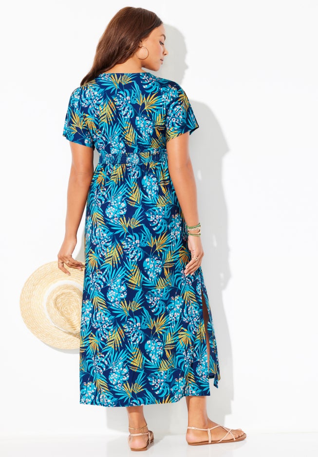 Pack & Go Wrinkle-Resistant Maxi Cover Up Dress image number 1