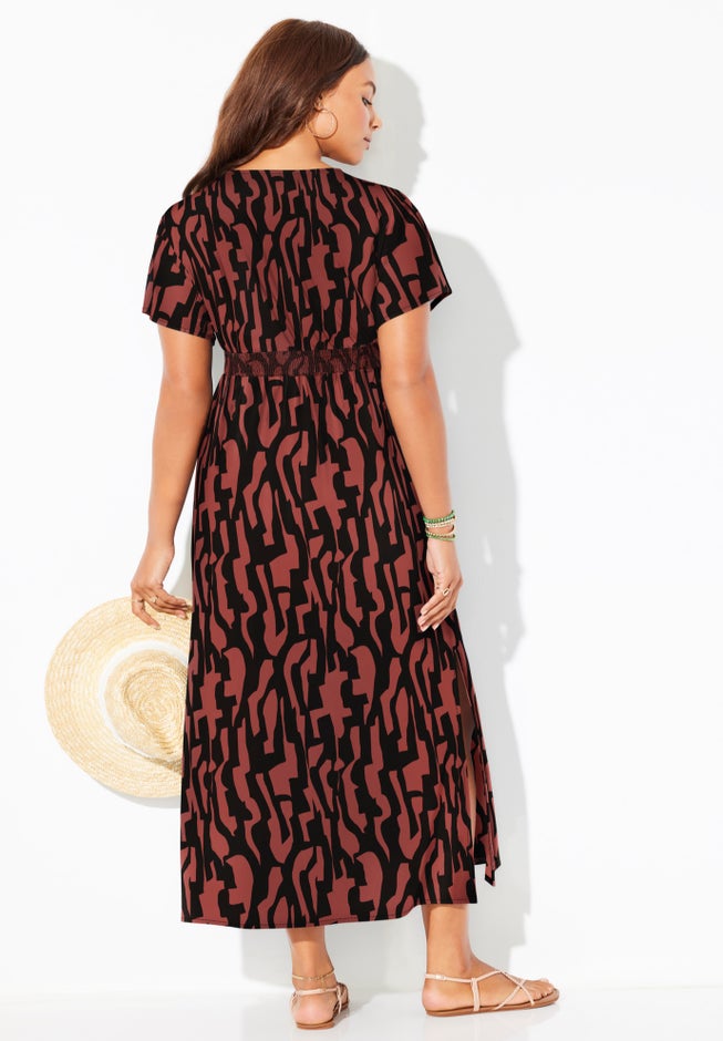 Pack & Go Wrinkle-Resistant Maxi Cover Up Dress image number 1