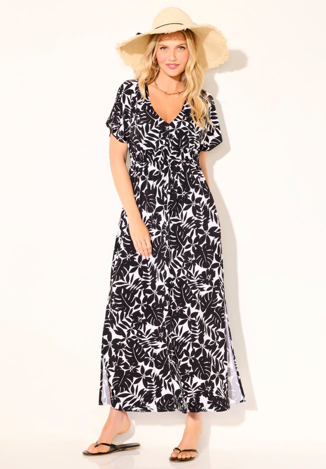 Pack & Go Wrinkle-Resistant Maxi Cover Up Dress image number 0