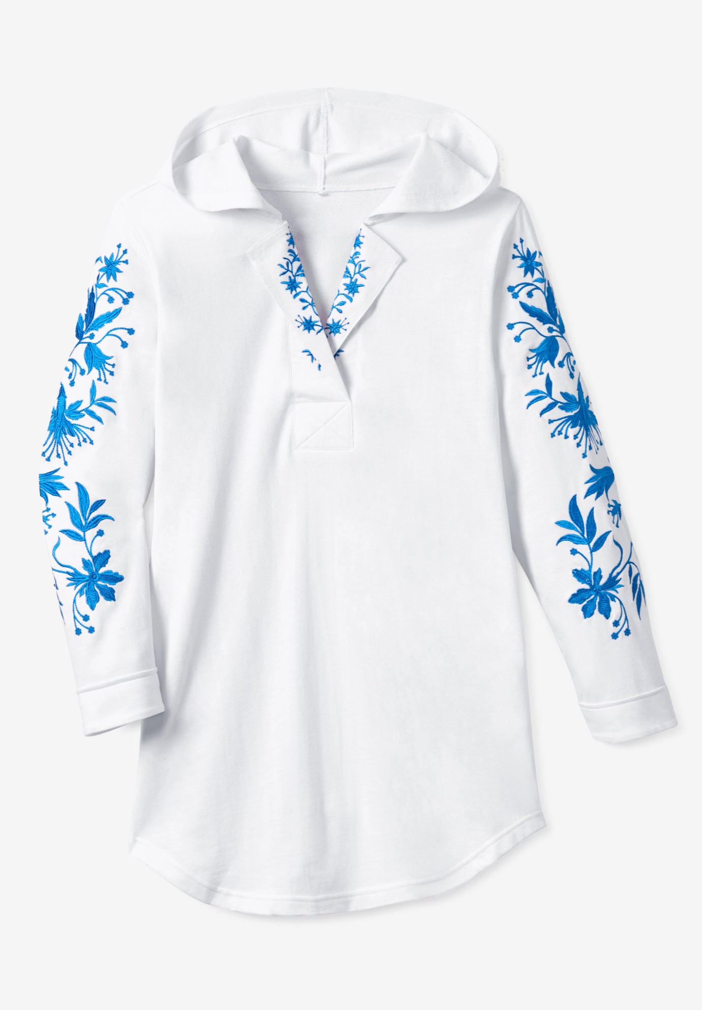 Embroidered Hoodie Sweatshirt image number 1