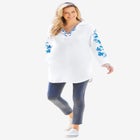 Embroidered Hoodie Sweatshirt image number null