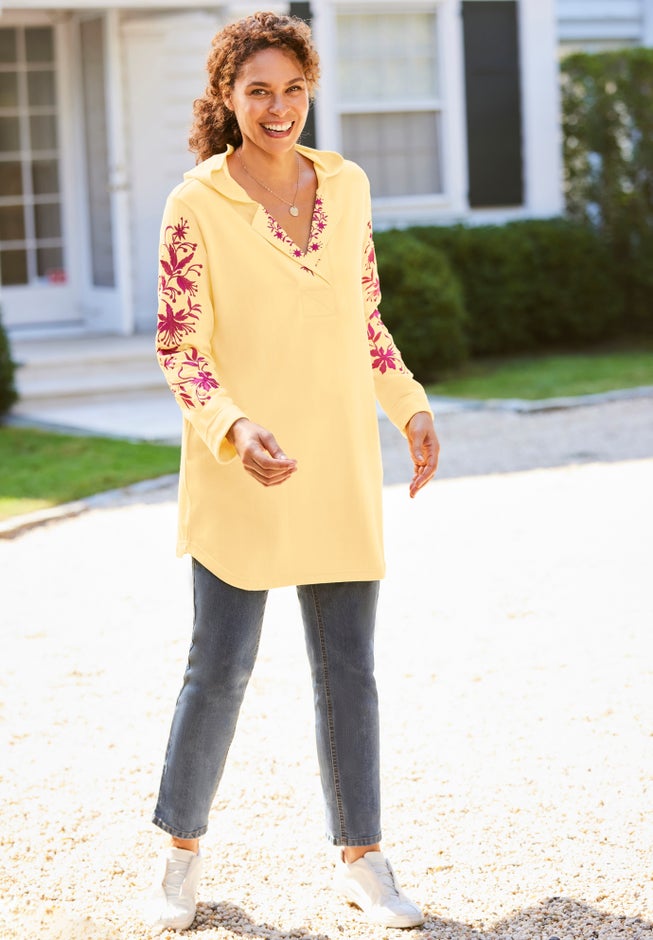 Embroidered Hoodie Sweatshirt image number 4