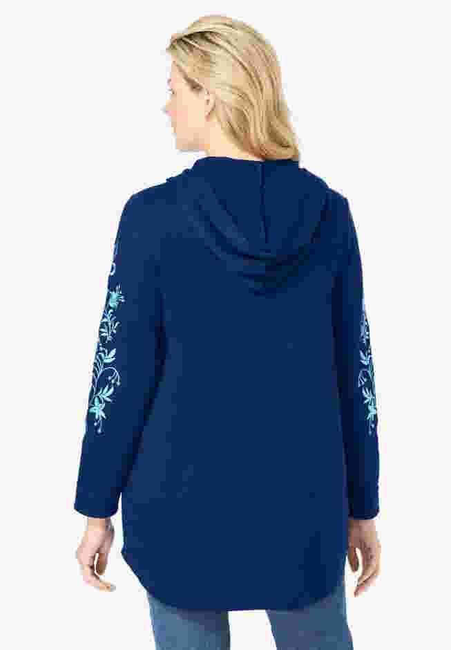 Embroidered Hoodie Sweatshirt image number 1