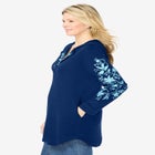 Embroidered Hoodie Sweatshirt image number null