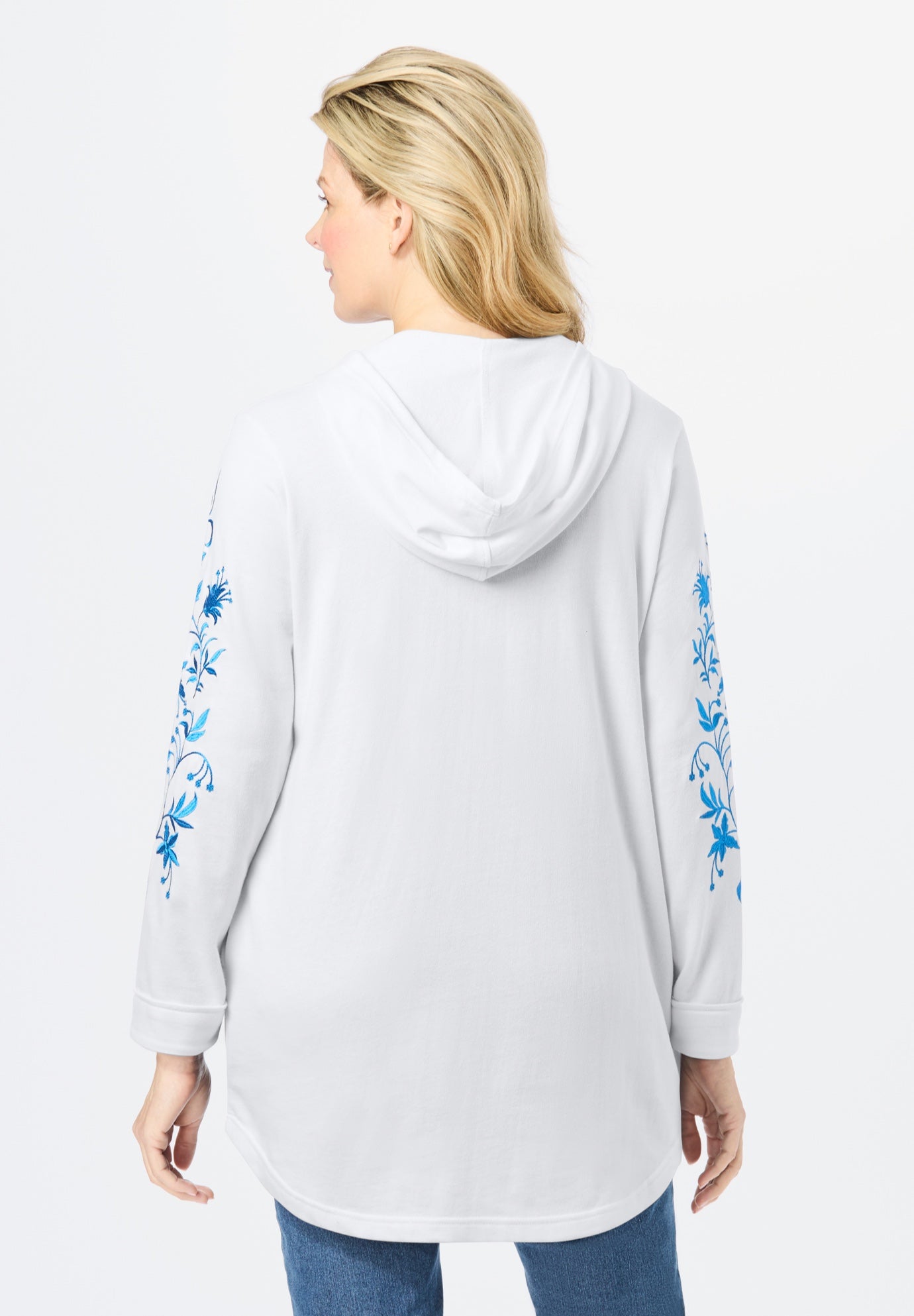 Embroidered Hoodie Sweatshirt image number 1