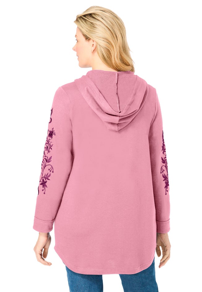 Embroidered Hoodie Sweatshirt image number 1