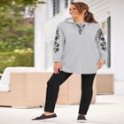 Embroidered Hoodie Sweatshirt image number null